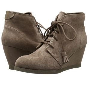 Madden Girl Dallyy Faux Suede Lace Up Wedge Boots